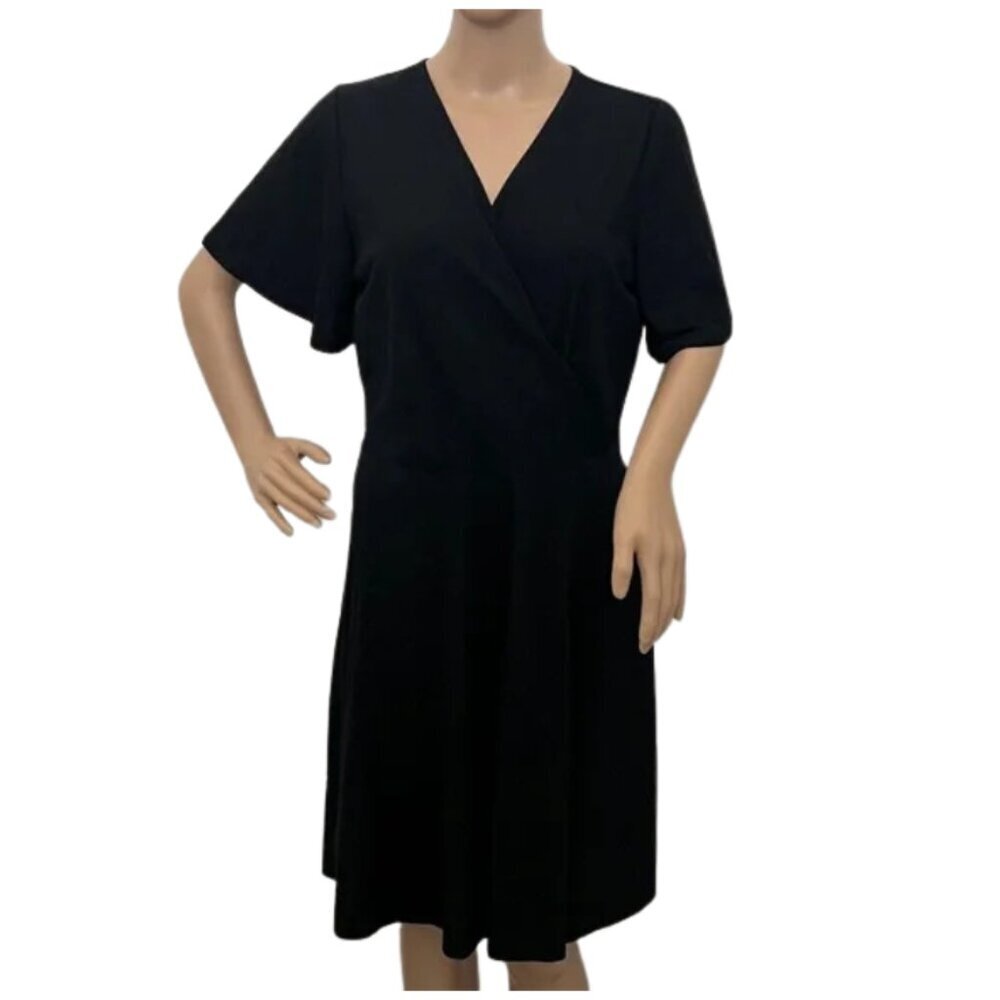 FENSACE Women’s Summer Short-Sleeve Wrap V-Neck A-Line Midi Sundress -  Size L - Picture 2 of 12